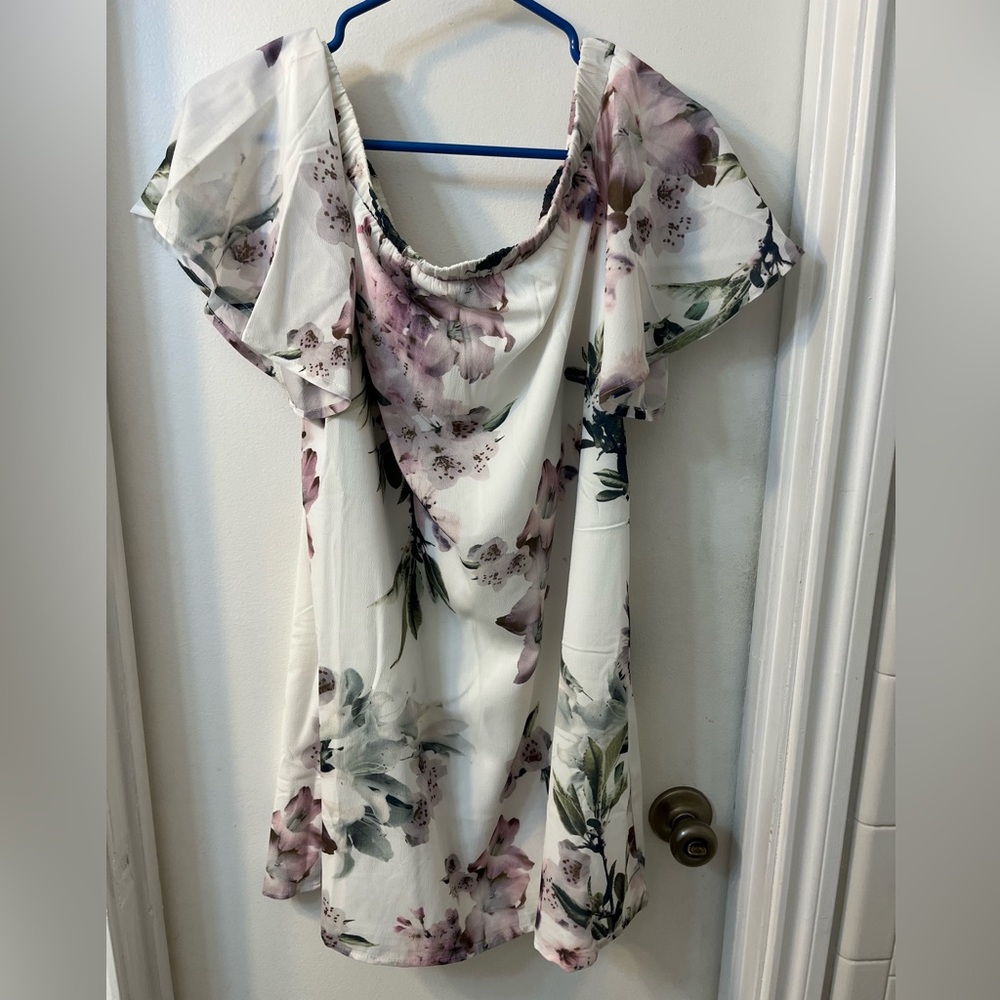 Floral White Dress